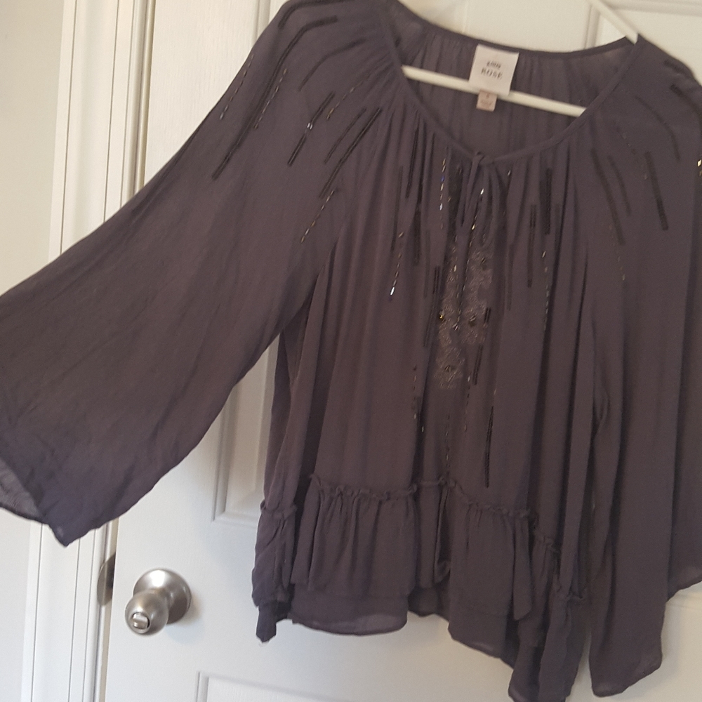 Sequin gray blouse